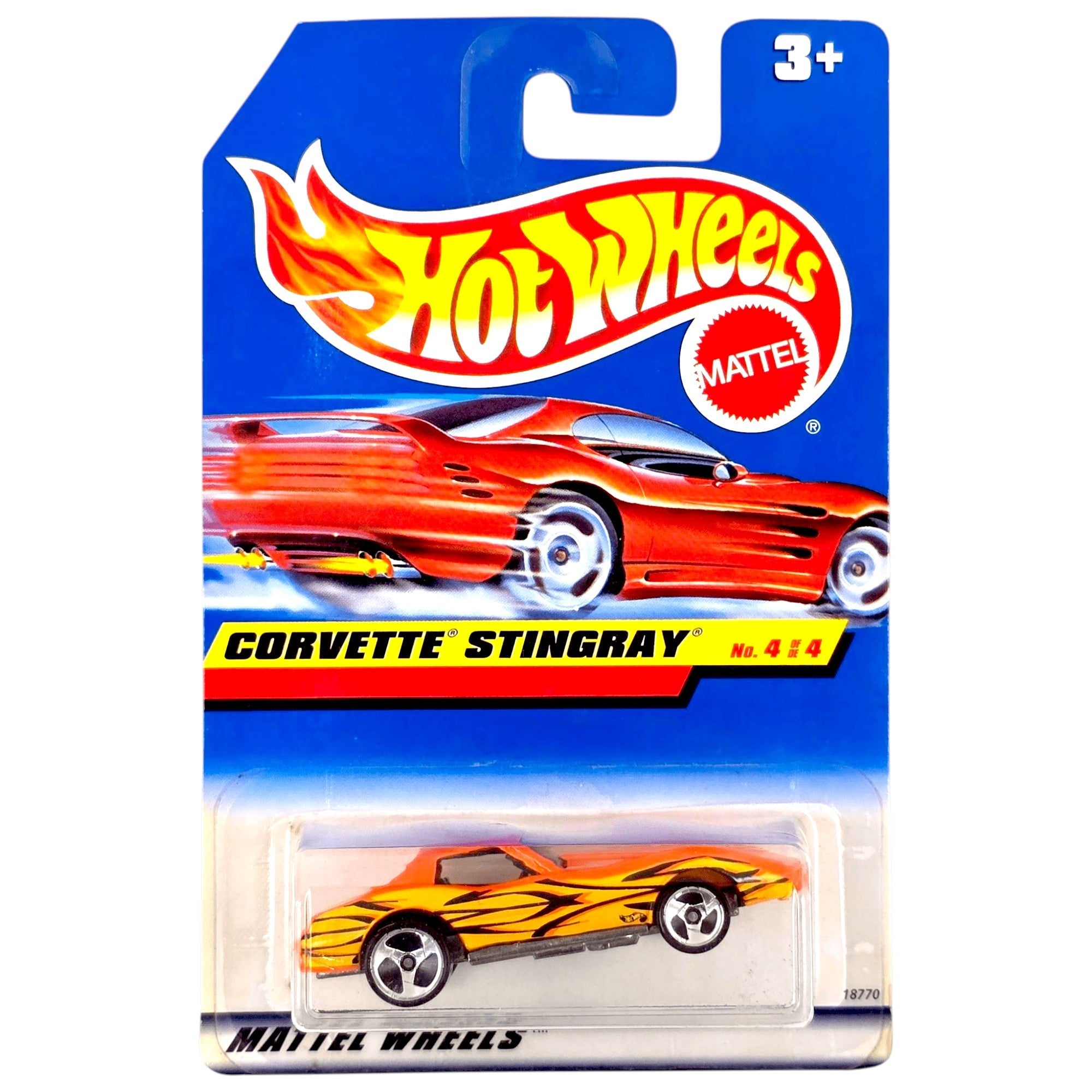 Hot Wheels - Corvette Stingray - 1998 *Card Variation* – Top