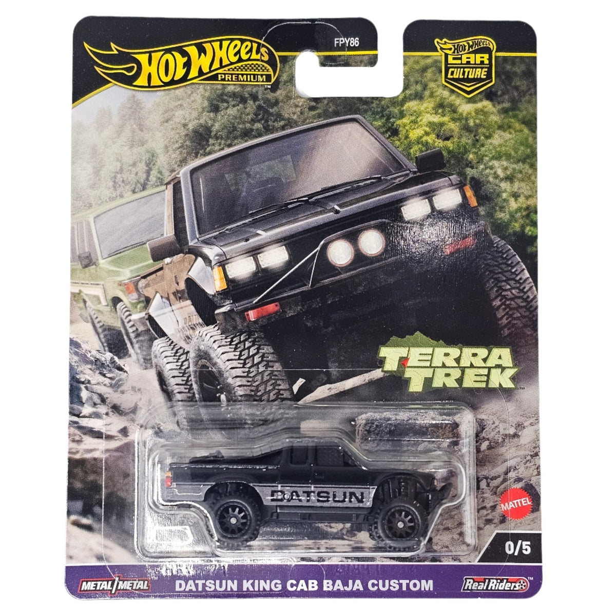Hot Wheels Premium Datsun King Cab Baja Custom - Série Car Culture Terra Trek 2024 - Neuf Boîte