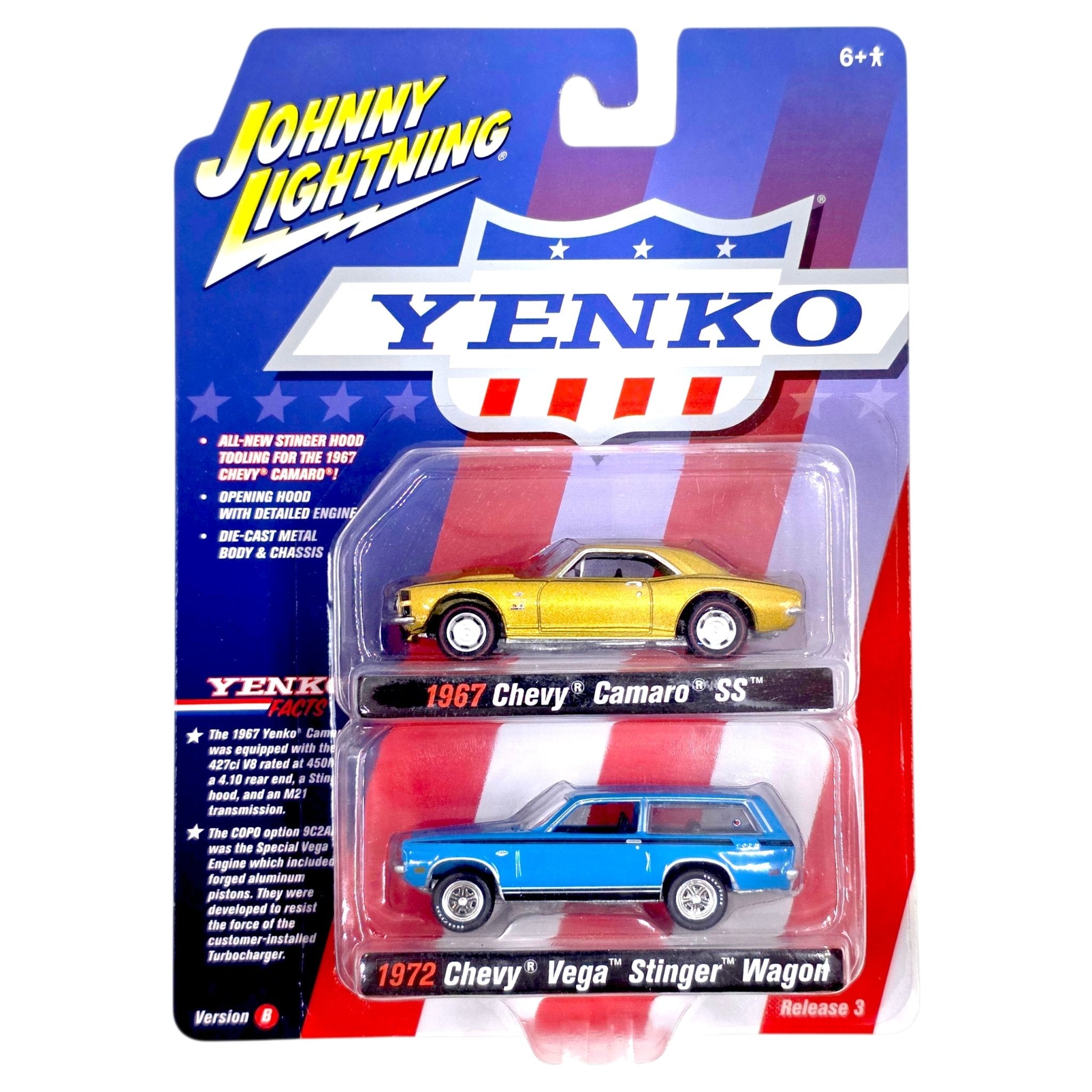 Johnny Lightning - 1967 Chevy Camaro SS, 1972 Chevy Vega Stinger