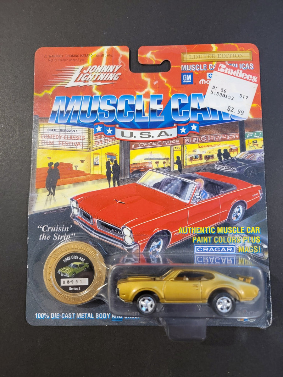 Voiture Miniature Johnny Lightning Oldsmobile Cutlass S 1969 - 1:64, édition Limitée Neuve