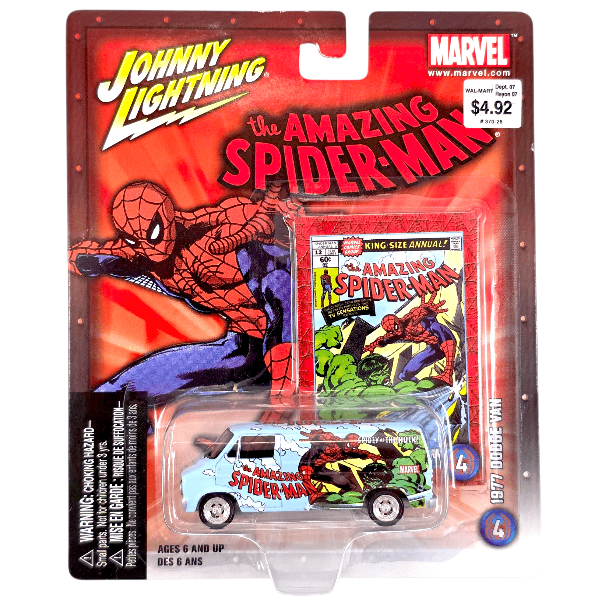 Johnny Lightning - 1977 Dodge Van - 2004 The Amazing Spider-Man