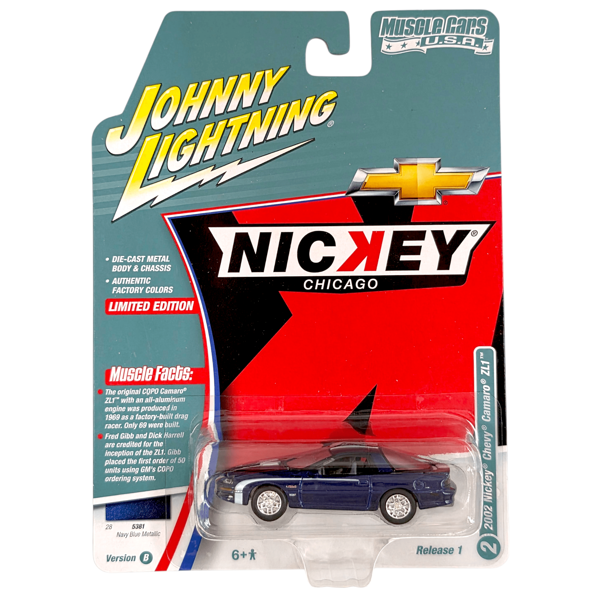 Johnny Lightning - 2002 Nickey Chevy Camaro ZL1 - 2025 Muscle Cars