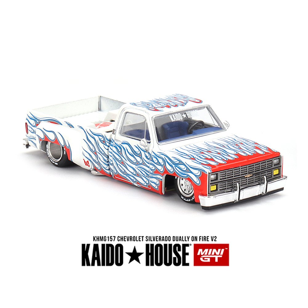Kaido House x Mini GT - Chevrolet Silverado Dually on Fire V2