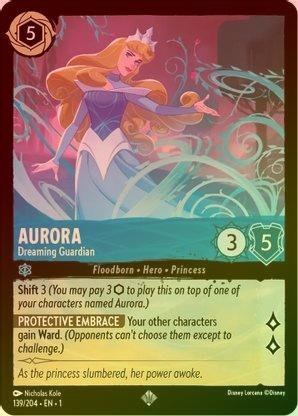 Lorcana - Aurora (Dreaming Guardian) - 139/204 - Super Rare (Foil) - T Top Collectibles Lorcana - Aurora (Dreaming Guardian) - 139/204 - Super Rare (Foil) - T Top Collectibles