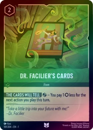 Lorcana - Dr. Facilier's Cards - 101/204 - Uncommon (Foil) - The First Top Collectibles Lorcana - Dr. Facilier's Cards - 101/204 - Uncommon (Foil) - The First Top Collectibles