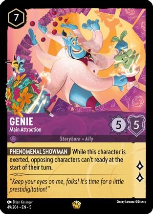 lorcana shimmering skies legendary cards Lorcana - Genie (Main Attraction) - 49/204 - Legendary