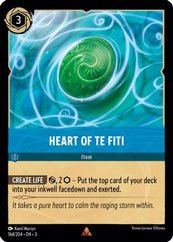 into the inklands rare cards Lorcana - Heart of Te Fiti - 164/204 - Rare