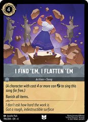 lorcana ursula's return card prices Lorcana - I Find 'Em, I Flatten 'Em - 196/204 - Uncommon