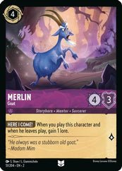 merlin lorcana card 010-209 Merlin - Completing His Research Lorcana Card