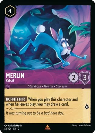 Lorcana - Merlin (Rabbit) - 52/204 - Rare