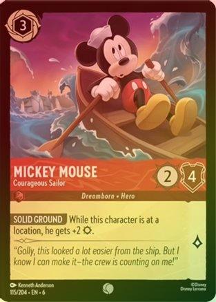 Lorcana - Mickey Mouse (Courageous Sailor) - 115/204 - Common (Foil) -   Top Collectibles