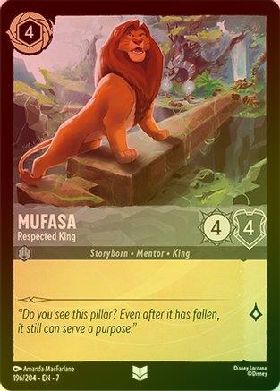 Lorcana - Mufasa (Respected King) - 196/204 - Uncommon (Foil)