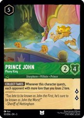 prince john lorcana card Lorcana - Prince John (Phony King) - 83/204 - Uncommon