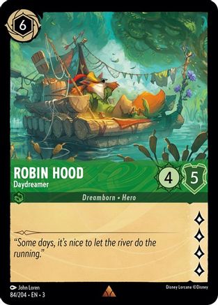 Disney Lorcana Trading Card Game Into the Inklands Rare Robin Hood