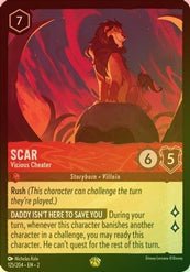 Lorcana - Scar (Vicious Cheater) - 125/204 - Legendary (Foil) - Rise o Top Collectibles Lorcana - Scar (Vicious Cheater) - 125/204 - Legendary (Foil) - Rise o Top Collectibles