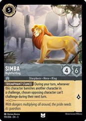 Lorcana - Simba (Rightful King) - 193/204 - Uncommon