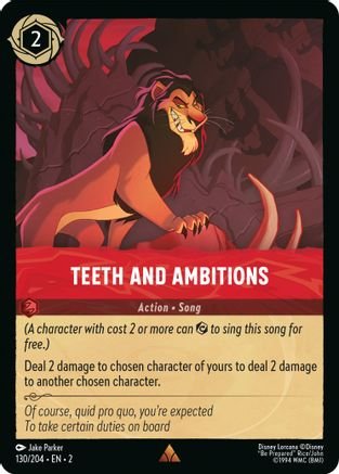 Lorcana - Teeth and Ambitions - 130/204 - Rare