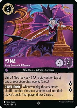 Lorcana - Yzma (Scary Beyond All Reason) - 60/204 - Super Rare - Rise Top Collectibles Lorcana - Yzma (Scary Beyond All Reason) - 60/204 - Super Rare - Rise Top Collectibles
