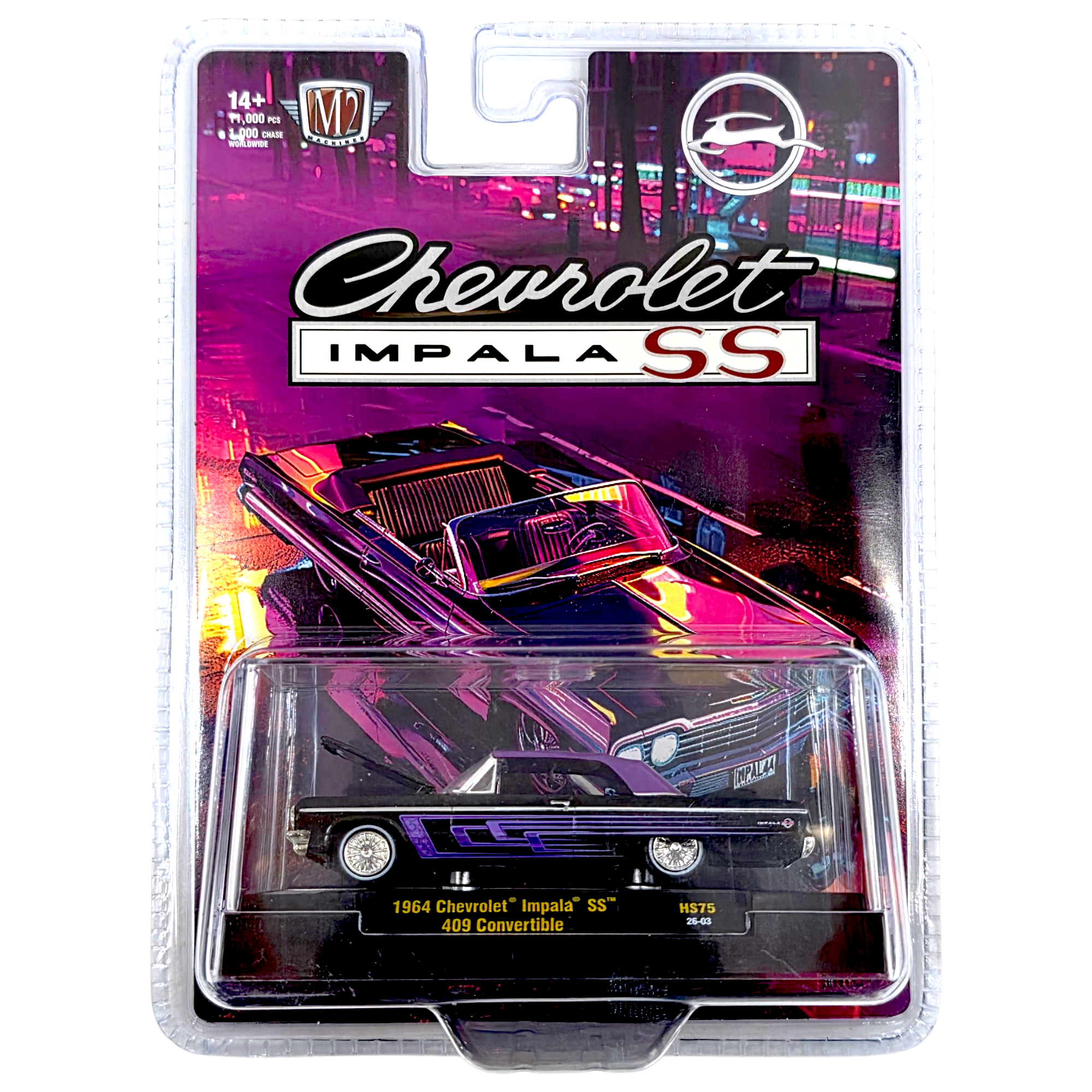 M2 Machines - 1964 Chevrolet Impala SS 409 Convertible – Black