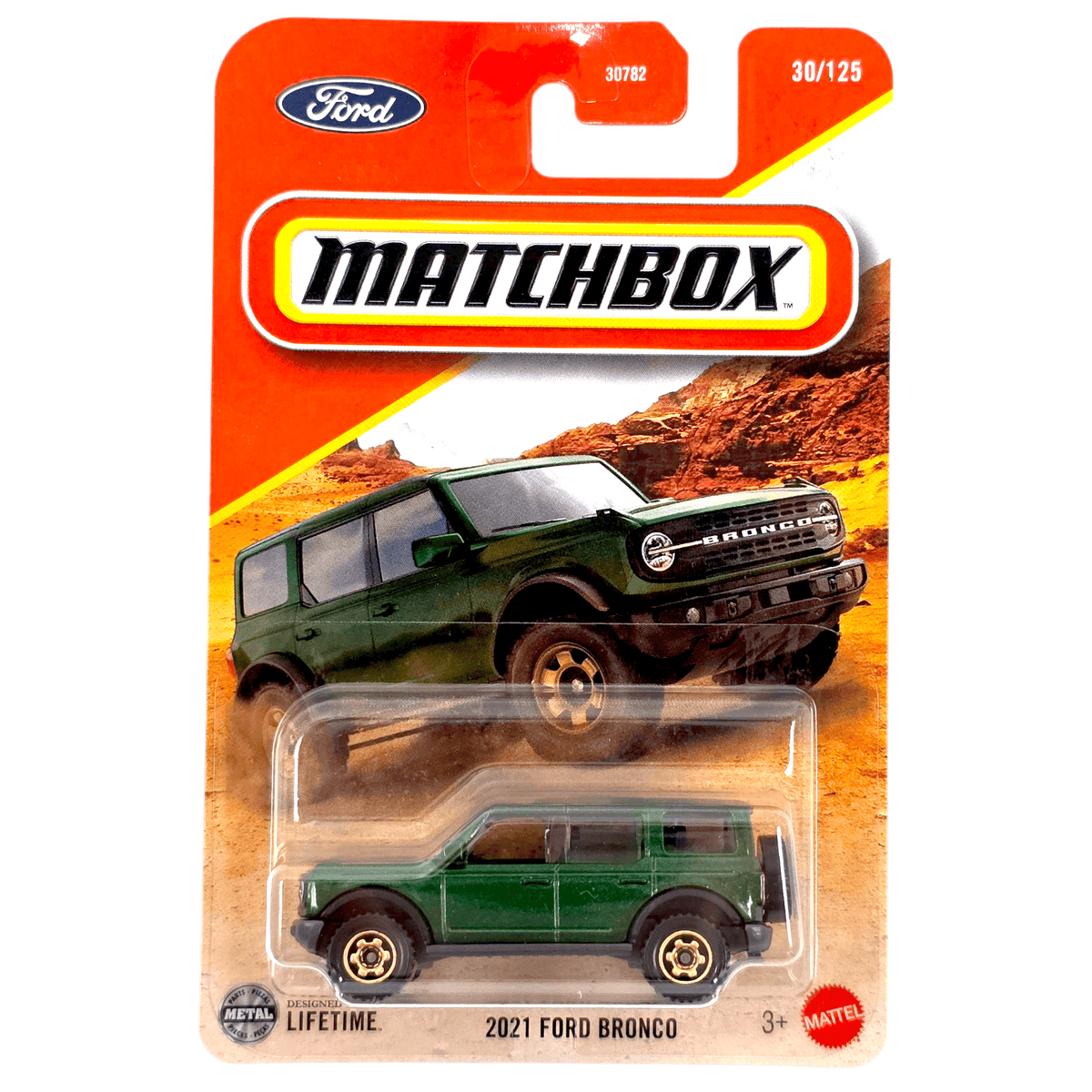 Voiture Miniature Matchbox Ford Bronco 2021 - Série Moving Parts 1:64 - Neuf Sous Blister