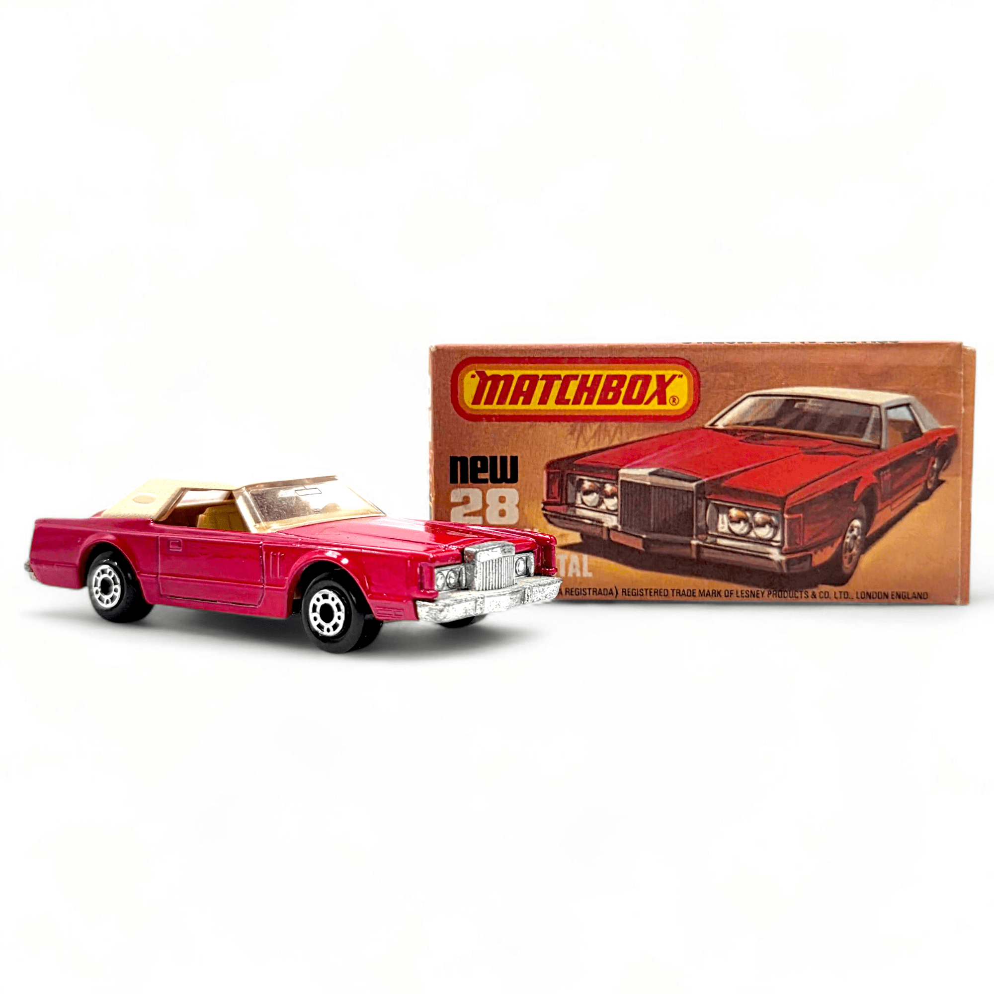 Matchbox - Lincoln Continental Mk. V - 1979 *Original Box* – Top