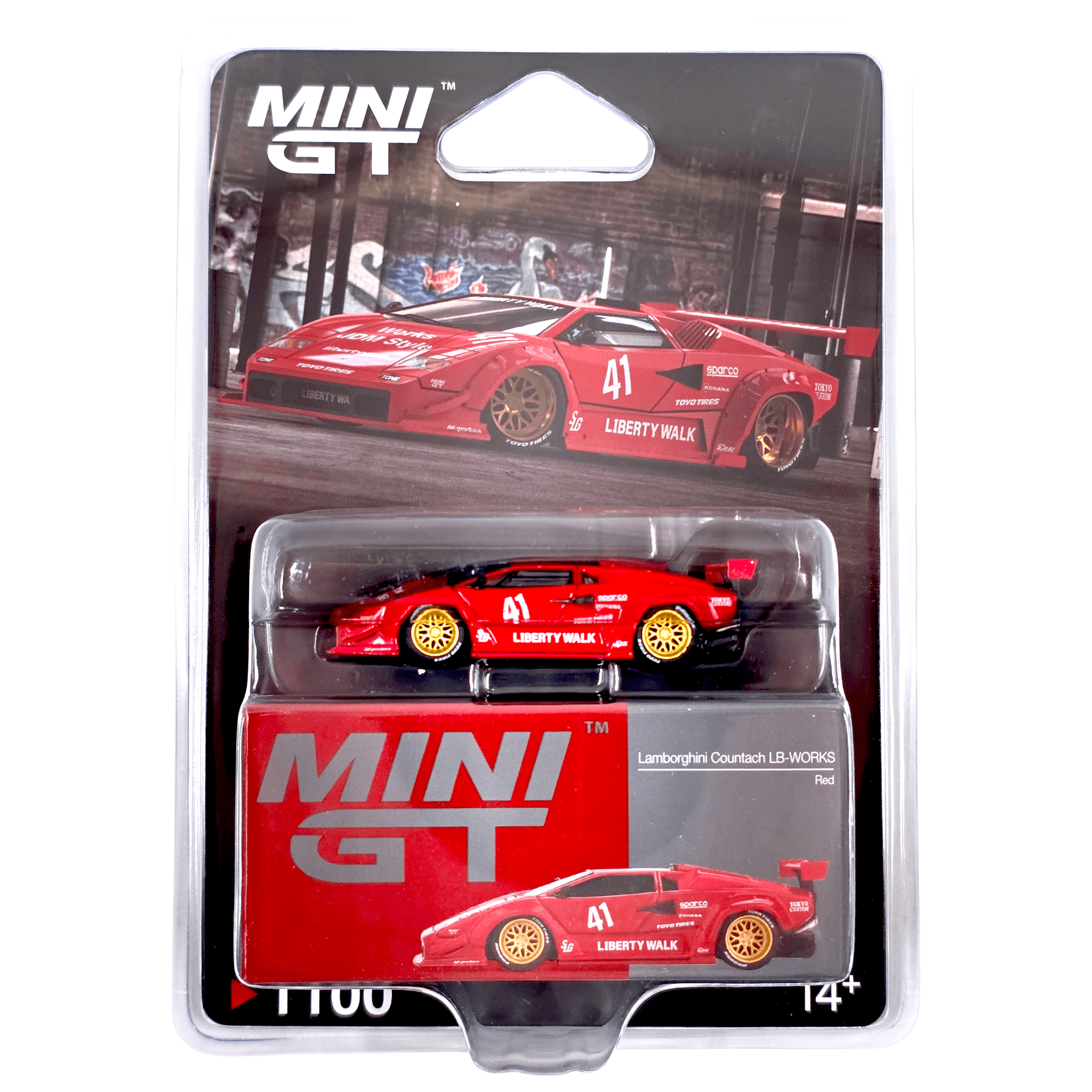 Mini GT - Lamborghini Countach LB-WORKS – Red – Top Collectibles