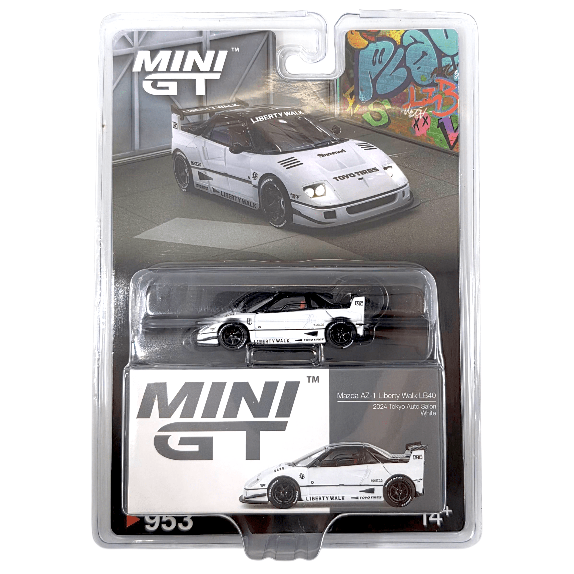 Mini GT - Mazda AZ-1 Liberty Walk LB40 – White – 2024 Tokyo Auto Mini GT - Mazda AZ-1 Liberty Walk LB40 – White – 2024 Tokyo Auto