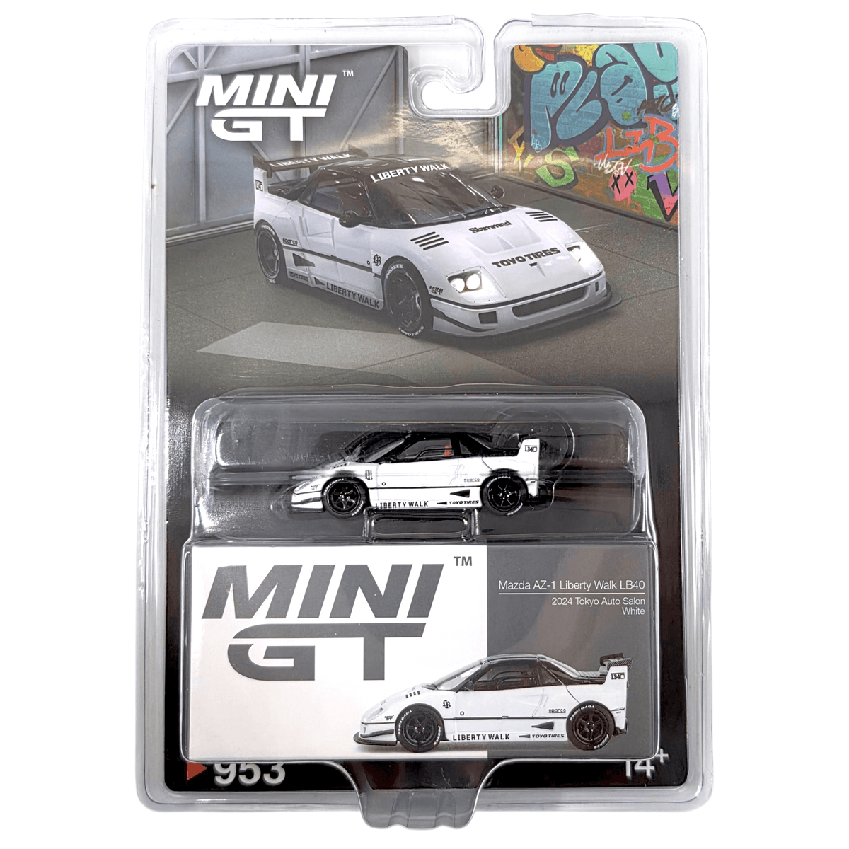 Mini GT - Mazda AZ-1 Liberty Walk LB40 – White – 2024 Tokyo Auto