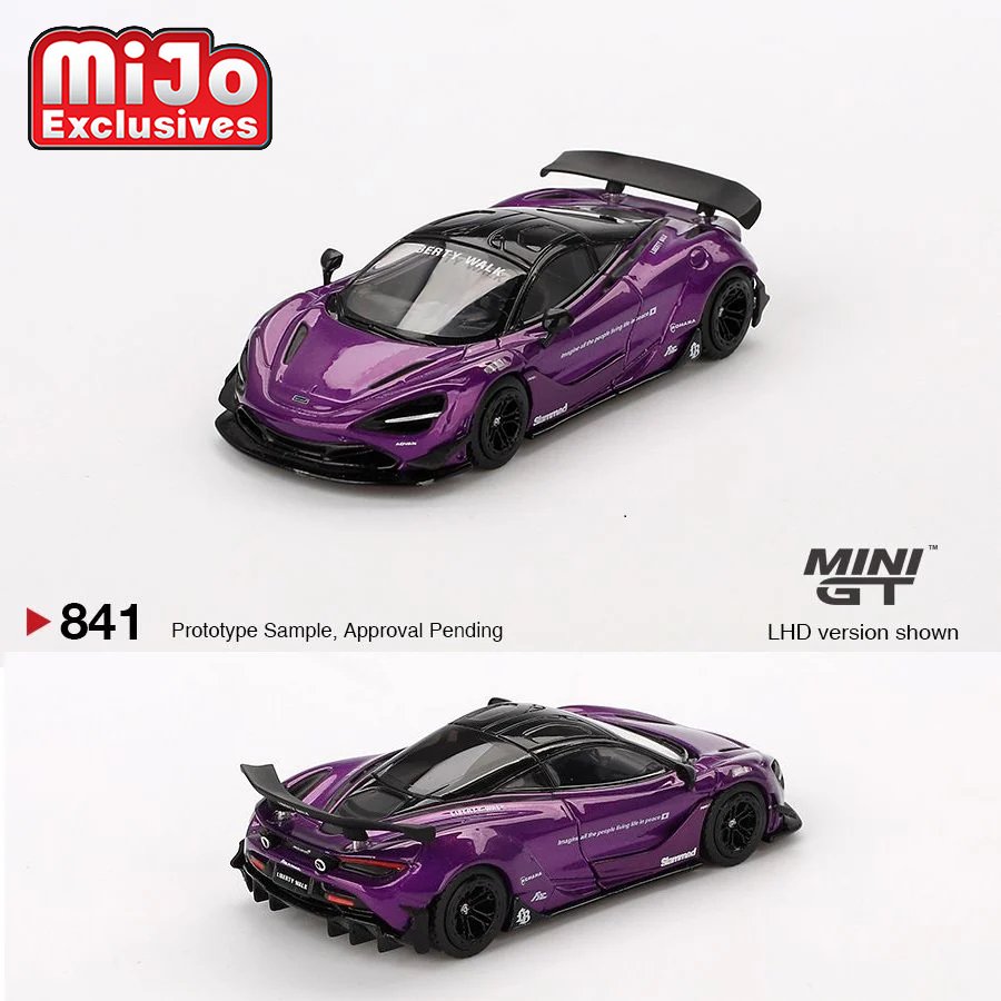限定 MINI GT McLaren 720S LB Works パープル 1/64 Mini GT McLaren 720S LB☆Works (Purple) Diecast Car Model