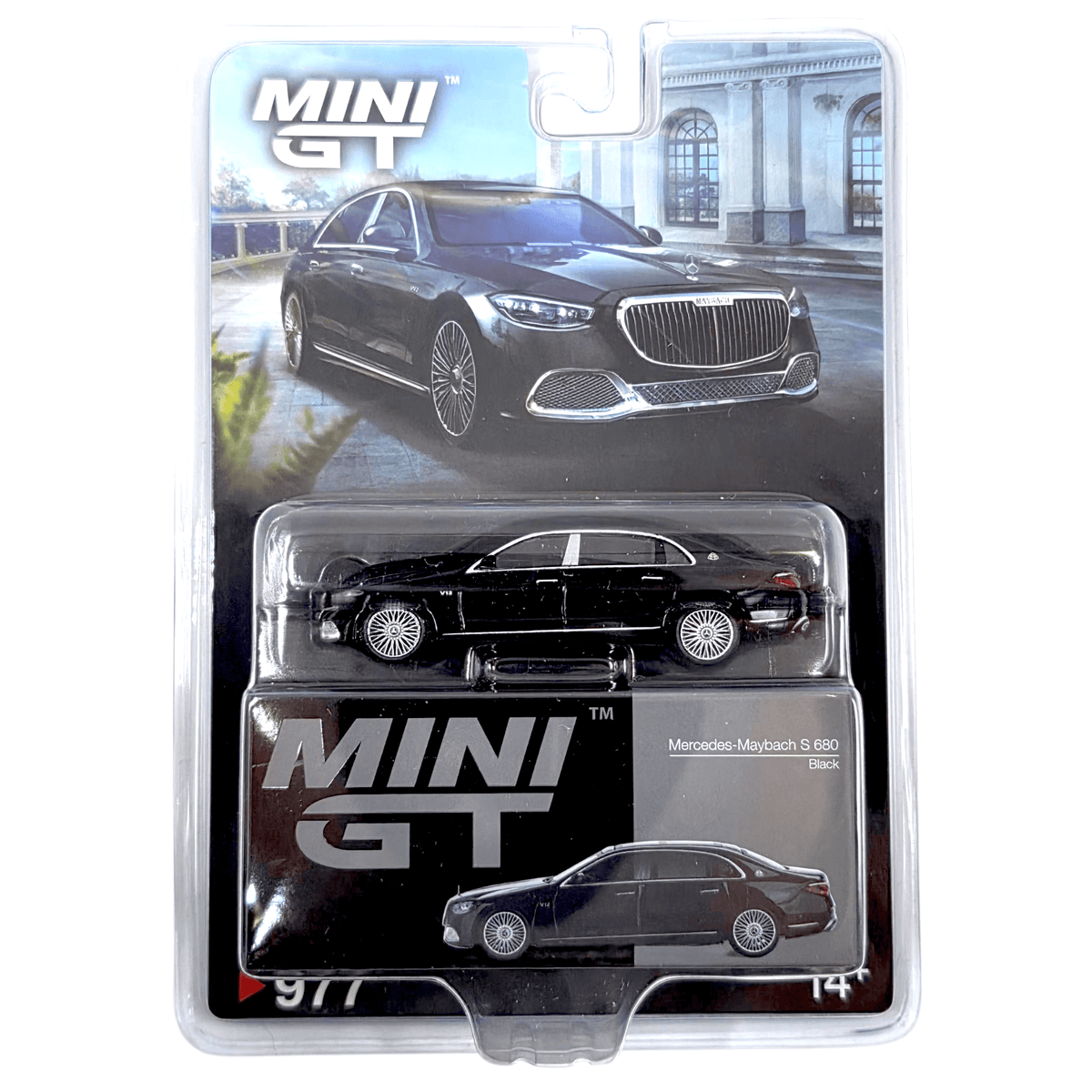 MINI GT　メルセデス マイバッハ S680 　チェイスカー CHASE CAR 1/64 Mini GT Mercedes-Maybach S680 (Chrome Silver