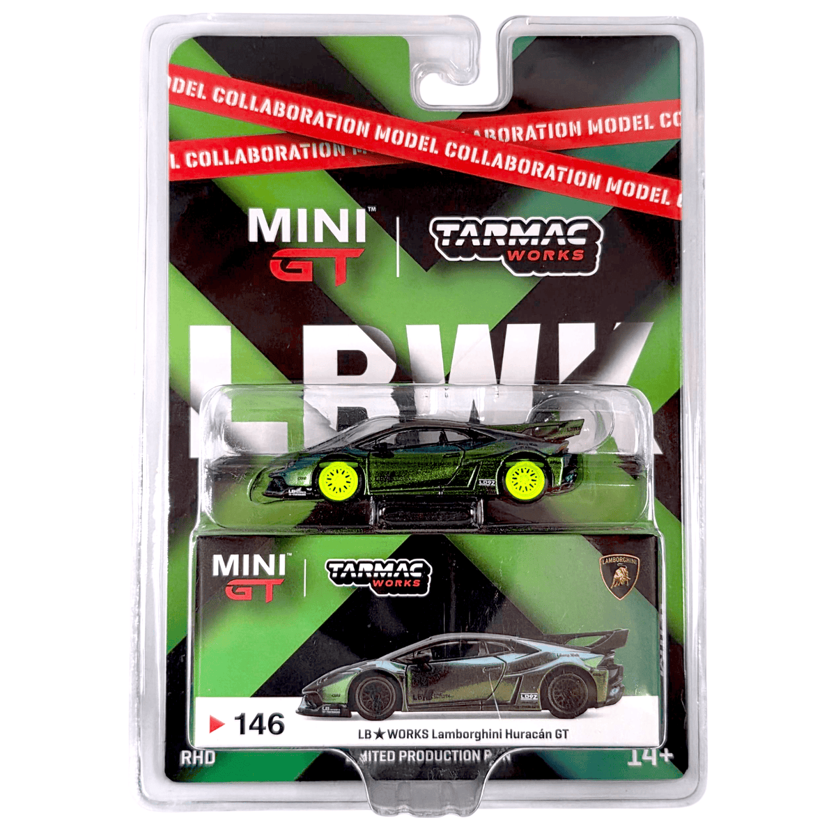 Mini GT x Tarmac Works - LB Works Lamborghini Huracan GT *Chase