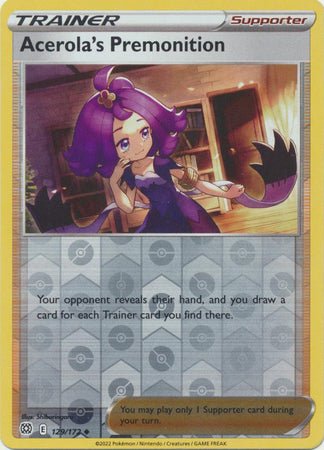 acerola premonition pokemon card Pokemon Acerola's Premonition TG24/TG30 PSA 9 – Zapp! Comics main image 1