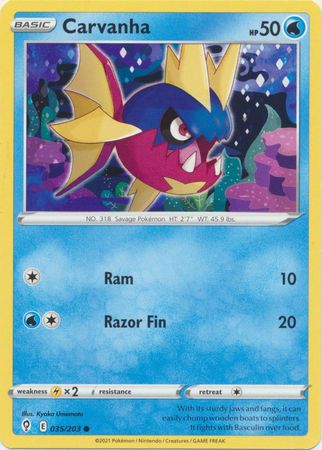 Pokemon - Carvanha - 035/203 - Common
