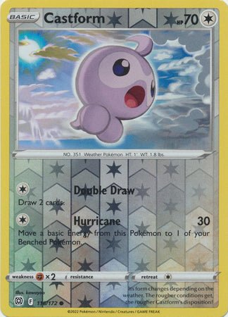 pokemon castform card - - 116/172 - Common Reverse Holo Set Name:Magic 2019 - Green scratch Weakness / Resistance / One Piece Card Game