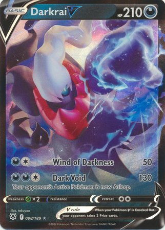 Pokemon - Darkrai V - 098/189 - Ultra Rare - Sword & Shield: Astral Ra Top Collectibles Pokemon - Darkrai V - 098/189 - Ultra Rare - Sword & Shield: Astral Ra Top Collectibles
