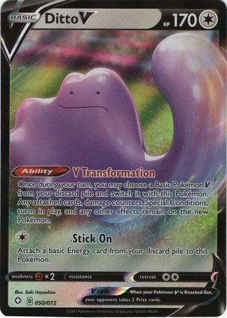 Pokemon - Ditto V - 050/072 - Ultra Rare - Shining Fates Series Top Collectibles Pokemon - Ditto V - 050/072 - Ultra Rare - Shining Fates Series Top Collectibles