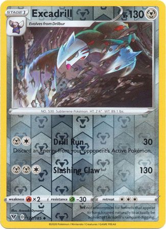Pokemon - Excadrill - 122/185 - Uncommon Reverse Holo