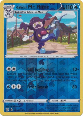 Pokemon - Galarian Mr. Rime - 035/163 - Rare Reverse Holo - Sword & Sh Top Collectibles Pokemon - Galarian Mr. Rime - 035/163 - Rare Reverse Holo - Sword & Sh Top Collectibles