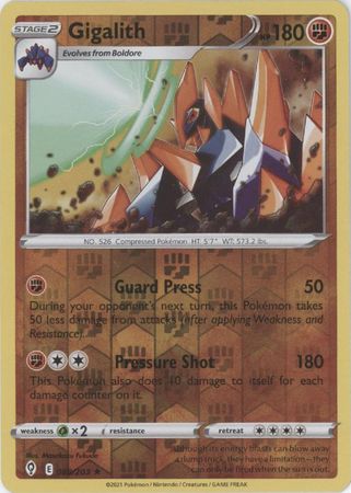 Pokemon - Gigalith - 088/203 - Rare Reverse Holo - Sword & Shield: Evo Top Collectibles Pokemon - Gigalith - 088/203 - Rare Reverse Holo - Sword & Shield: Evo Top Collectibles