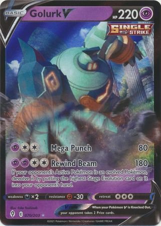 Pokemon - Golurk V - 070/203 - Ultra Rare