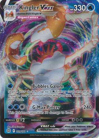 Pokemon - Kingler VMAX - 029/172 - Ultra Rare - Sword & Shield: Brilli Top Collectibles Pokemon - Kingler VMAX - 029/172 - Ultra Rare - Sword & Shield: Brilli Top Collectibles