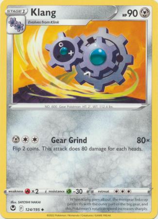 Pokemon - Klang - 124/195 - Uncommon - Sword & Shield: Silver Tempest  Top  Collectibles