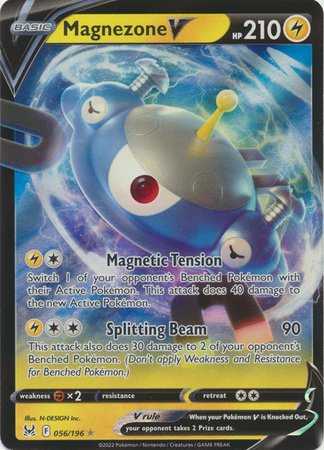 Pokemon - Magnezone V - 056/196 - Ultra Rare - Sword & Shield: Lost Or Top Collectibles Pokemon - Magnezone V - 056/196 - Ultra Rare - Sword & Shield: Lost Or Top Collectibles
