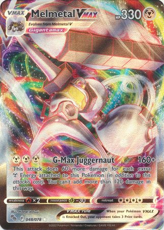 Pokemon - Melmetal VMAX - 048/078 - Ultra Rare - Pokemon Go Series Top Collectibles Pokemon - Melmetal VMAX - 048/078 - Ultra Rare - Pokemon Go Series Top Collectibles