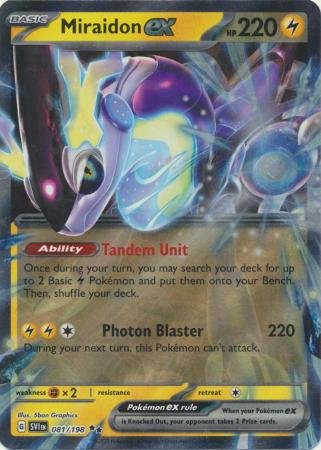 Pokemon - Miraidon ex - 081/198 - Ultra Rare - Scarlet & Violet: Base Top Collectibles Pokemon - Miraidon ex - 081/198 - Ultra Rare - Scarlet & Violet: Base Top Collectibles