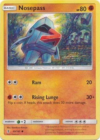Pokemon - Nosepass - 69/145 - Common