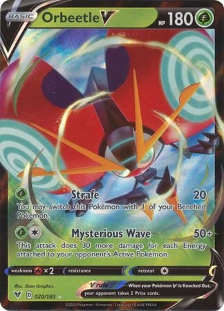 Pokemon - Orbeetle V - 020/185 - Ultra Rare - Sword & Shield: Vivid Vo Top Collectibles Pokemon - Orbeetle V - 020/185 - Ultra Rare - Sword & Shield: Vivid Vo Top Collectibles