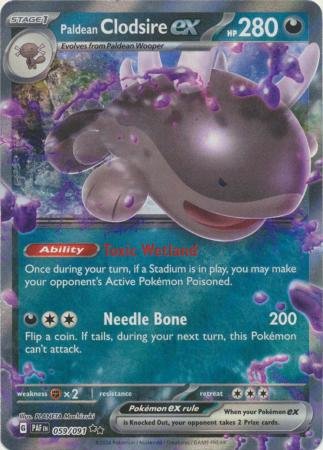 Pokemon - Paldean Clodsire ex - 059/091 - Ultra Rare - Paldean Fates S Top Collectibles Pokemon - Paldean Clodsire ex - 059/091 - Ultra Rare - Paldean Fates S Top Collectibles