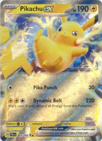 Pokemon - Pikachu ex - 063/193 - Ultra Rare - Scarlet & Violet: Paldea Top Collectibles Pokemon - Pikachu ex - 063/193 - Ultra Rare - Scarlet & Violet: Paldea Top Collectibles
