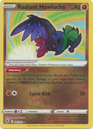 Pokemon - Radiant Hawlucha - 081/189 - Radiant Rare